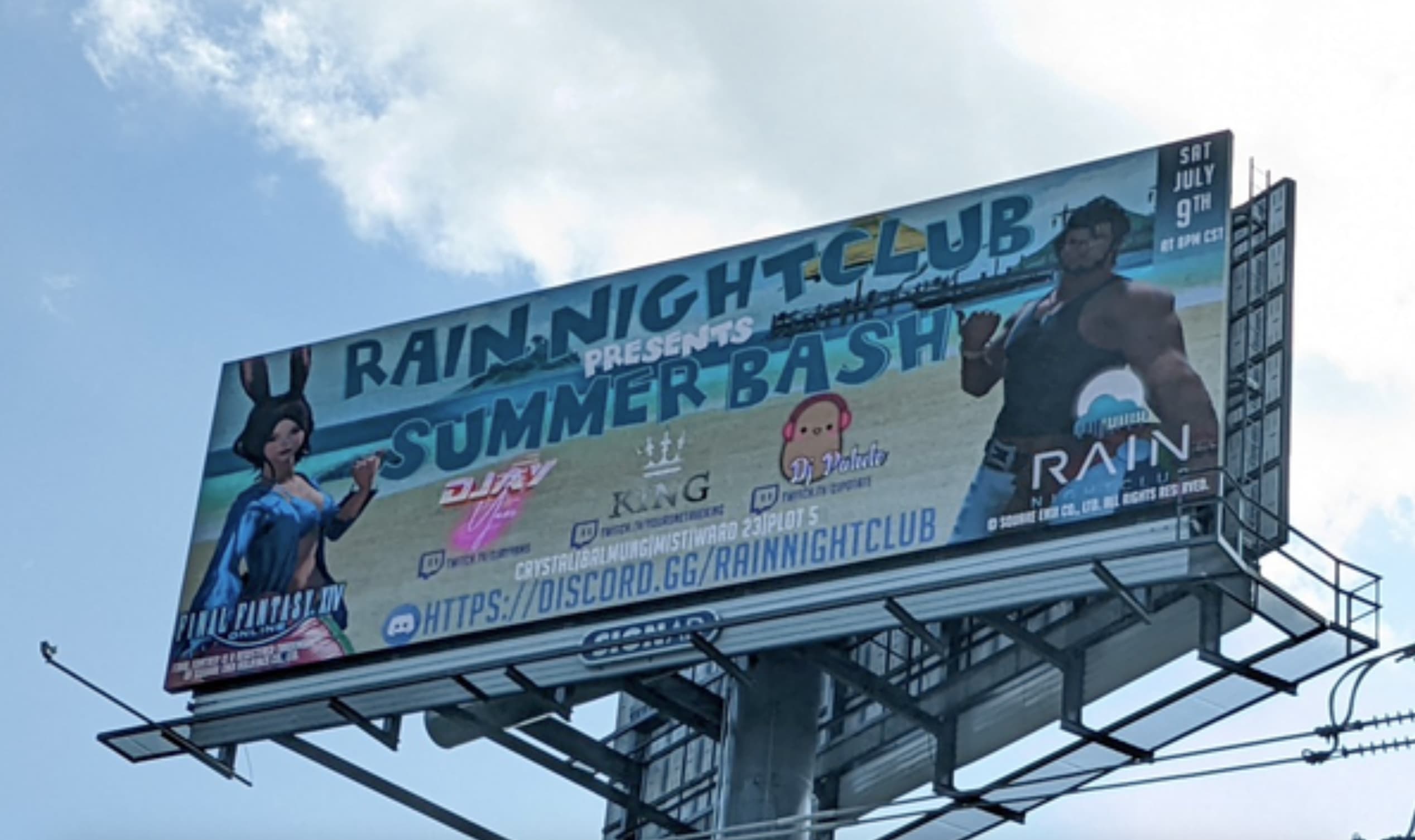 ffxiv billboard - Rain Nightclub Presents He Summer Bash tt Dury Final Fantasty King Di Palda Crystalibalmungimistiward 23 Plot S it Rain Nightclu Sat July 9TH T 8PM Cst